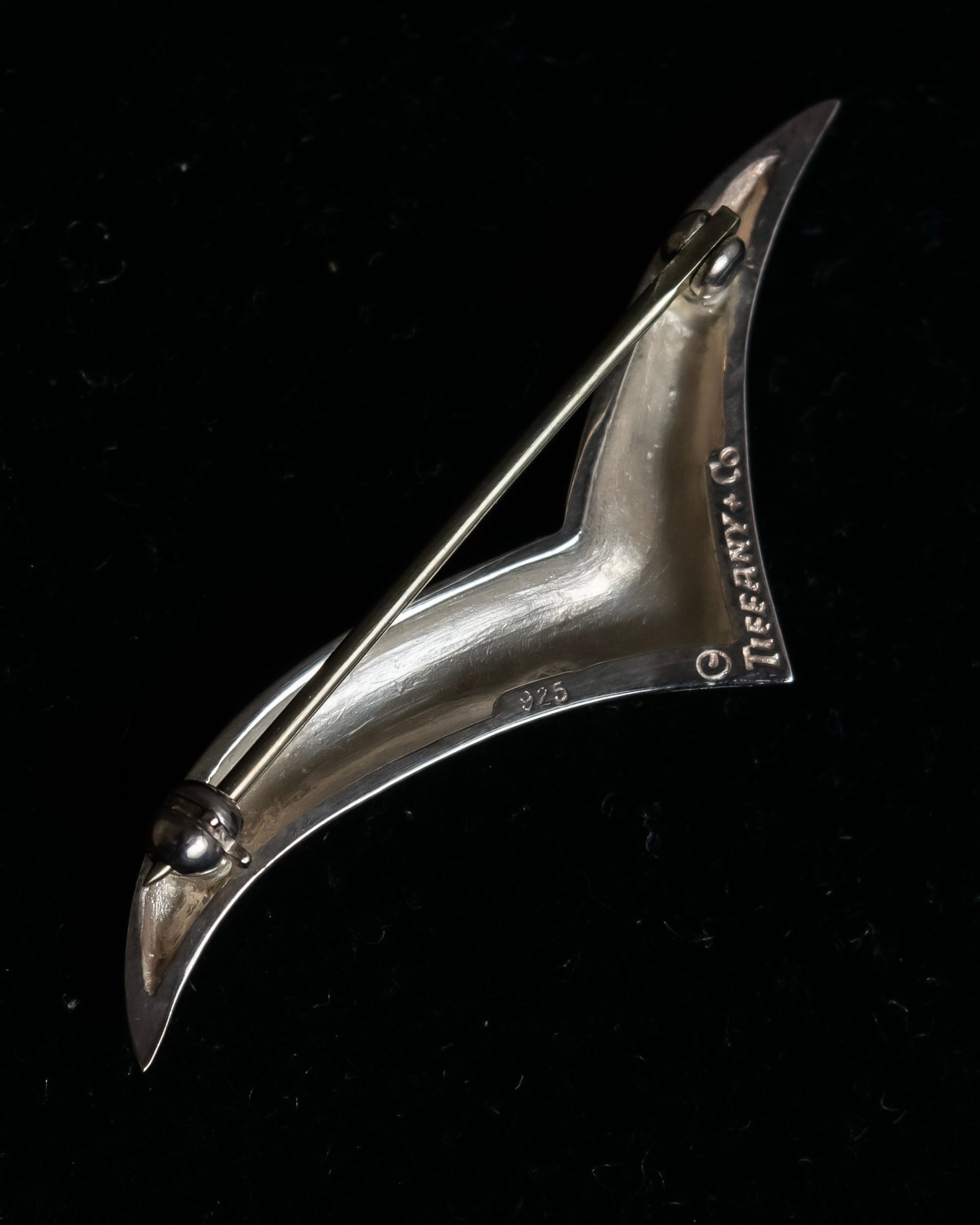 "Tiffany&Co" Seagull motif sterling silver brooch
