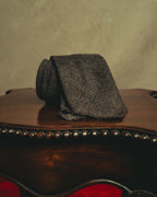 -SPECIAL- "Yves Saint Laurent" 90's-00's Charcoal grey wool textured knit tie