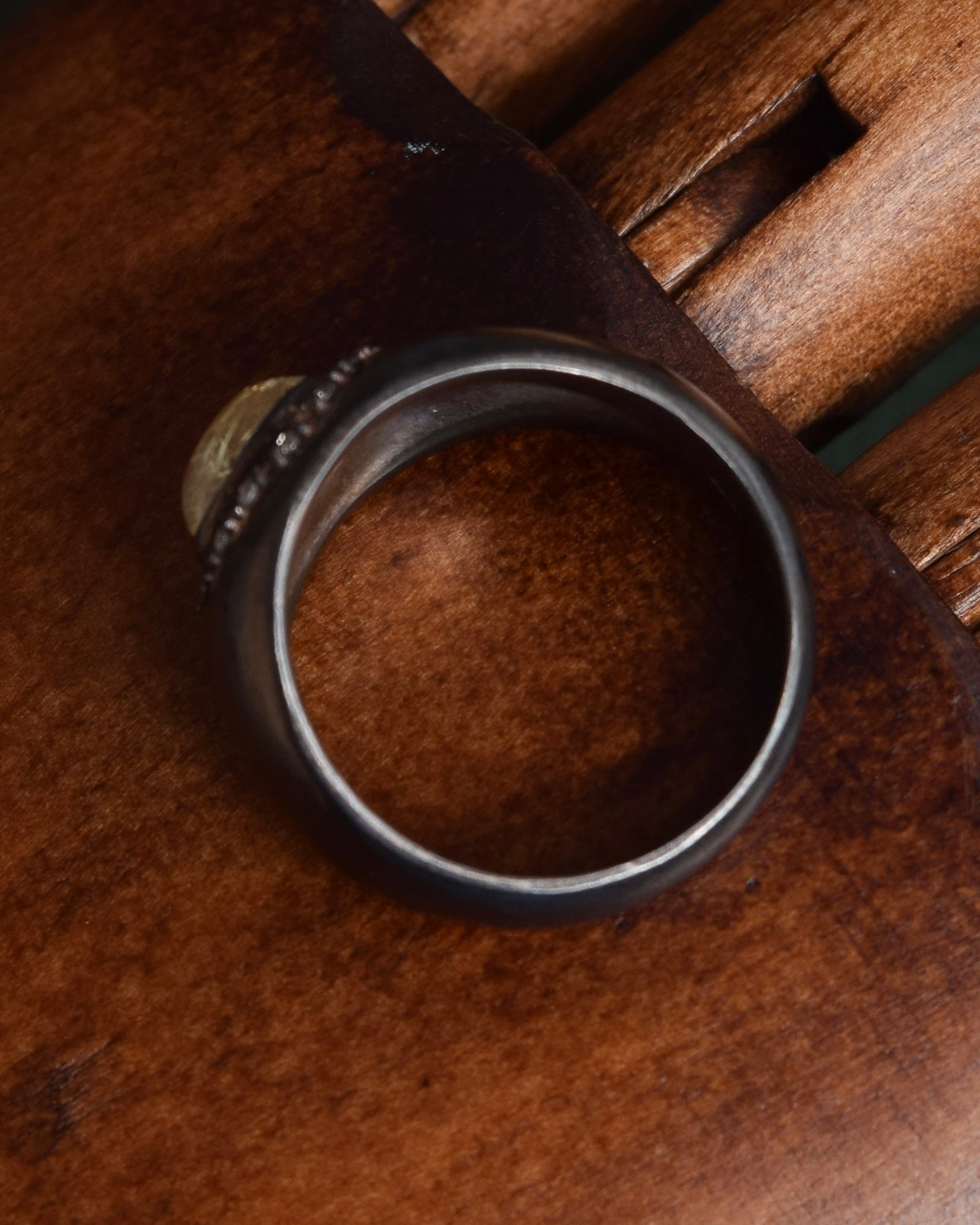 "agete" Rutilated quartz K10 silver coated ring