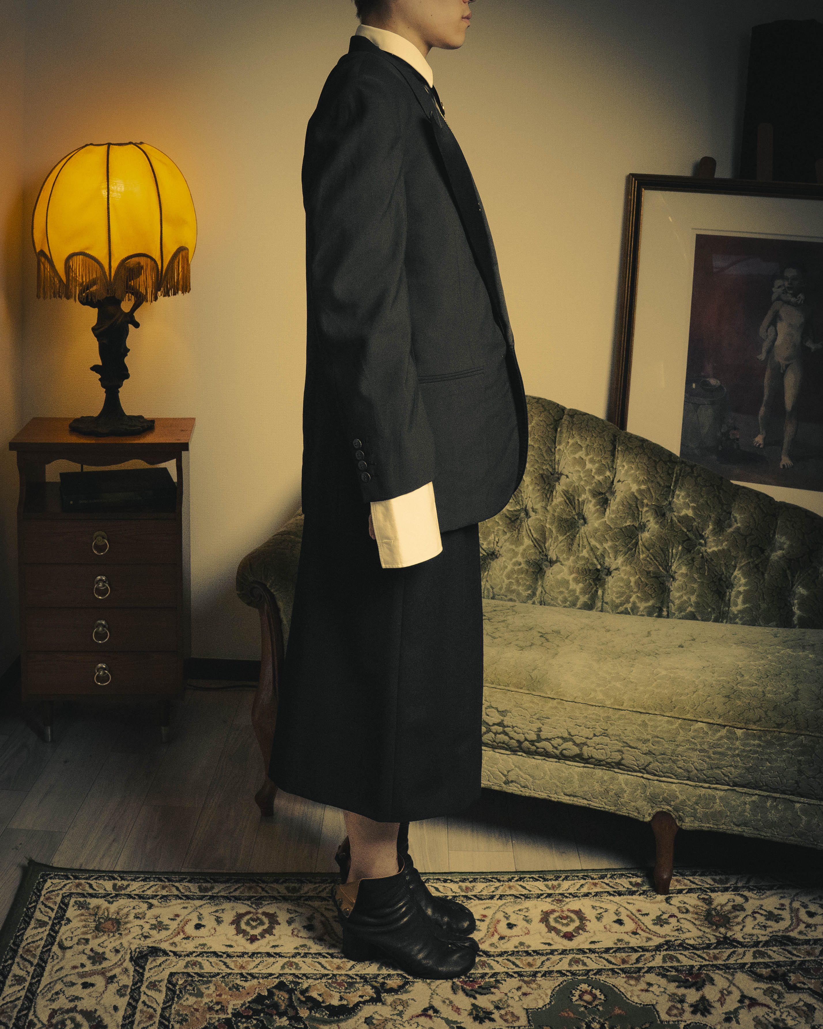 -SPECIAL- “Christian Dior MONSIEUR” 80’s-90’s satin peak-lapel tuxedo jacket