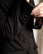 "FENDI" Double-breasted heavy duty wool flannel jacket