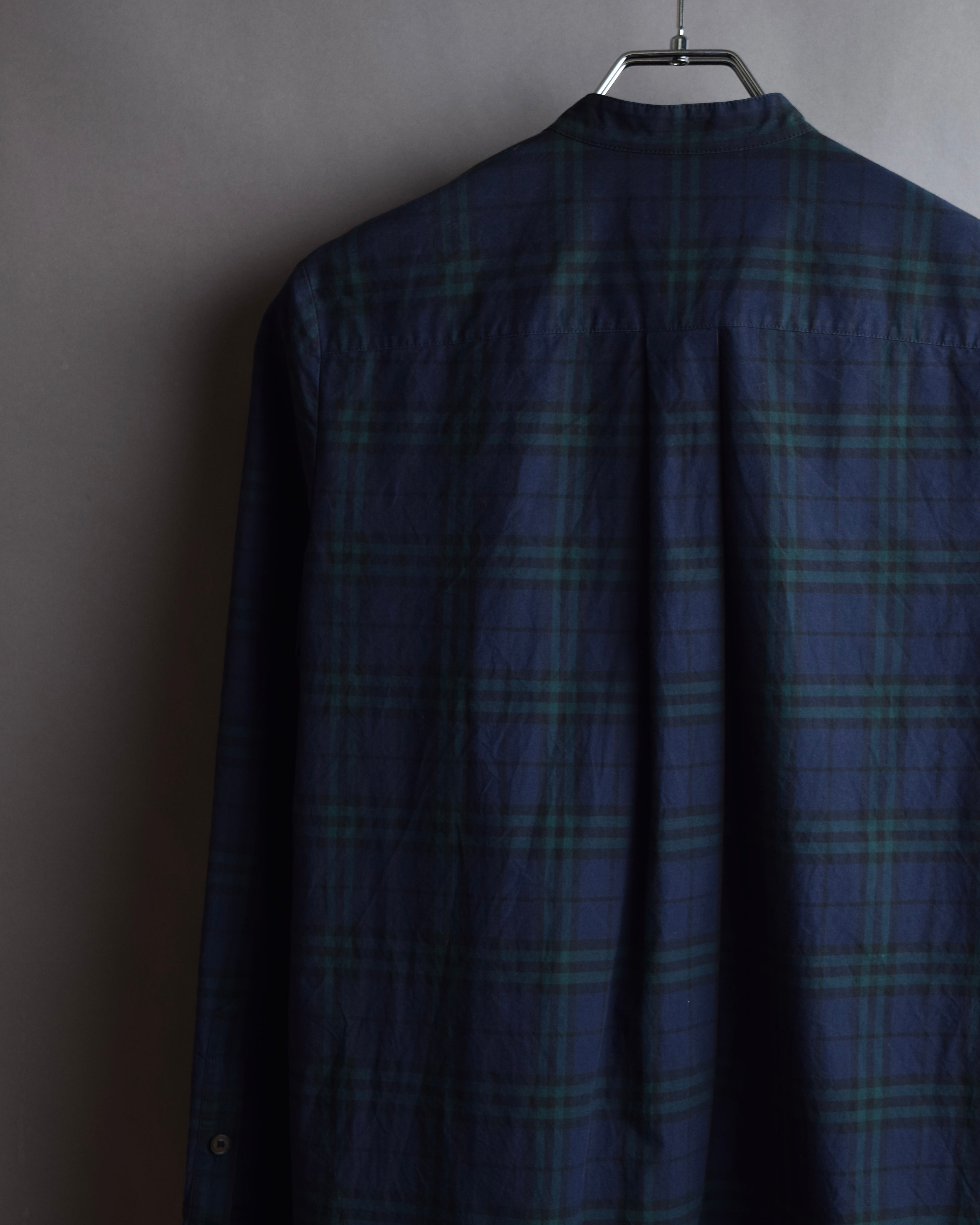 "BURBERRY" Tartan check pattern frill shirt