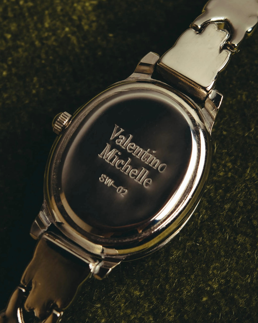 "Valentino Michelle" Vintage cameo secret quartz bracelet watch