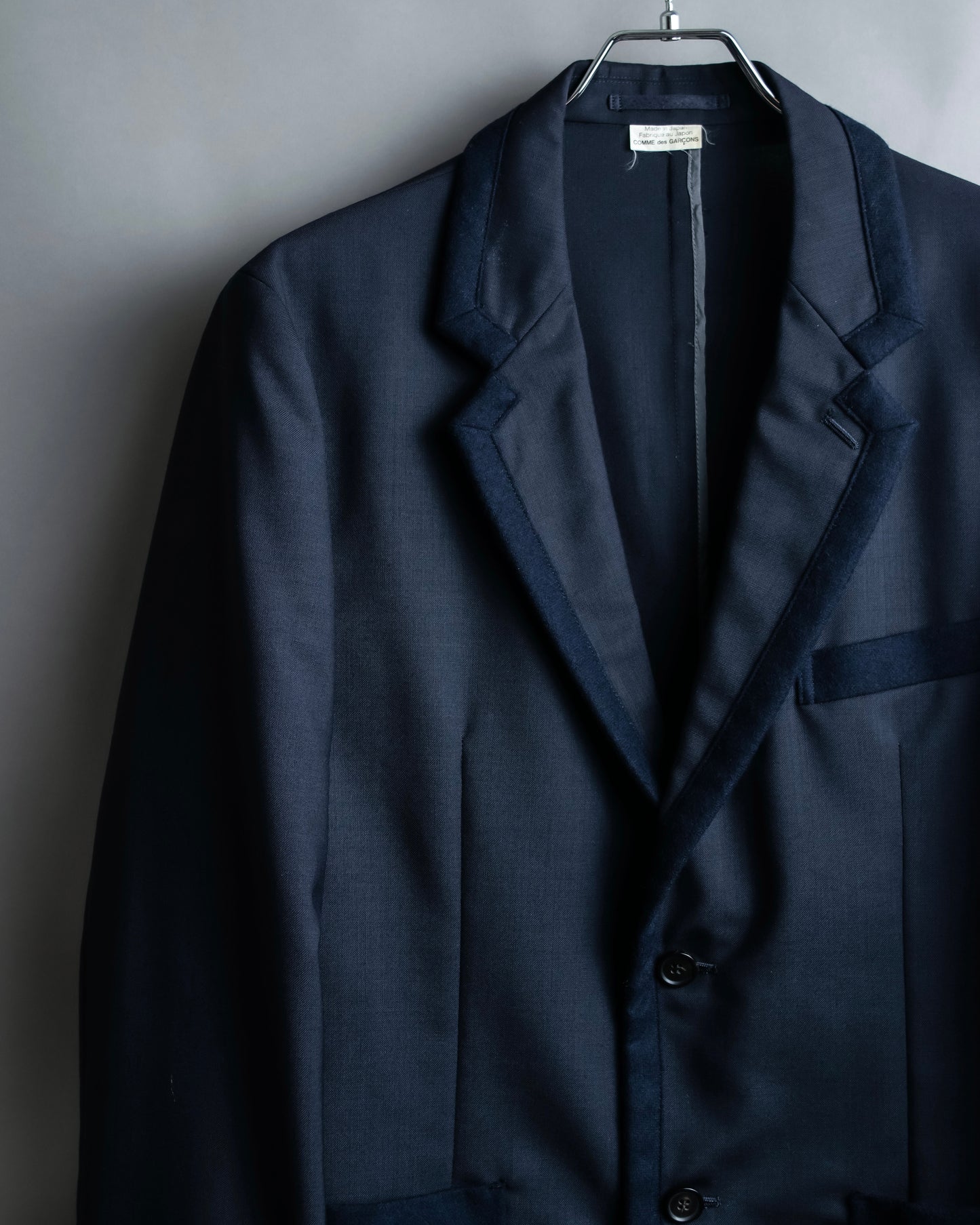 "COMME des GARCONS HOMME DEUX" Different material tailored jacket