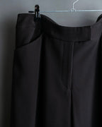 "GIORGIO ARMANI" Soft texture  brown wide slacks