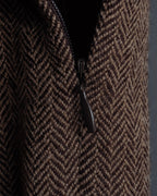 "FENDI" Velvet switching design herringbone set up