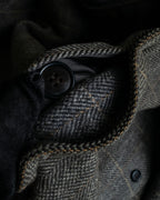 "BURBERRYS" Fine check pattern herringbone coat