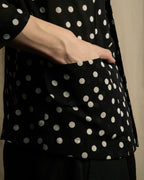 "robe de chambre COMME des GARCONS" 2002SS White dot pattern open collar shirt