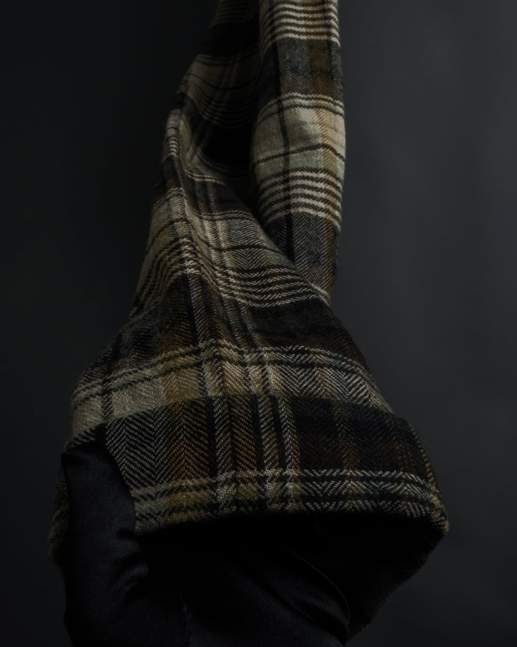 "GUCCI" Brushed check pattern tapered pants