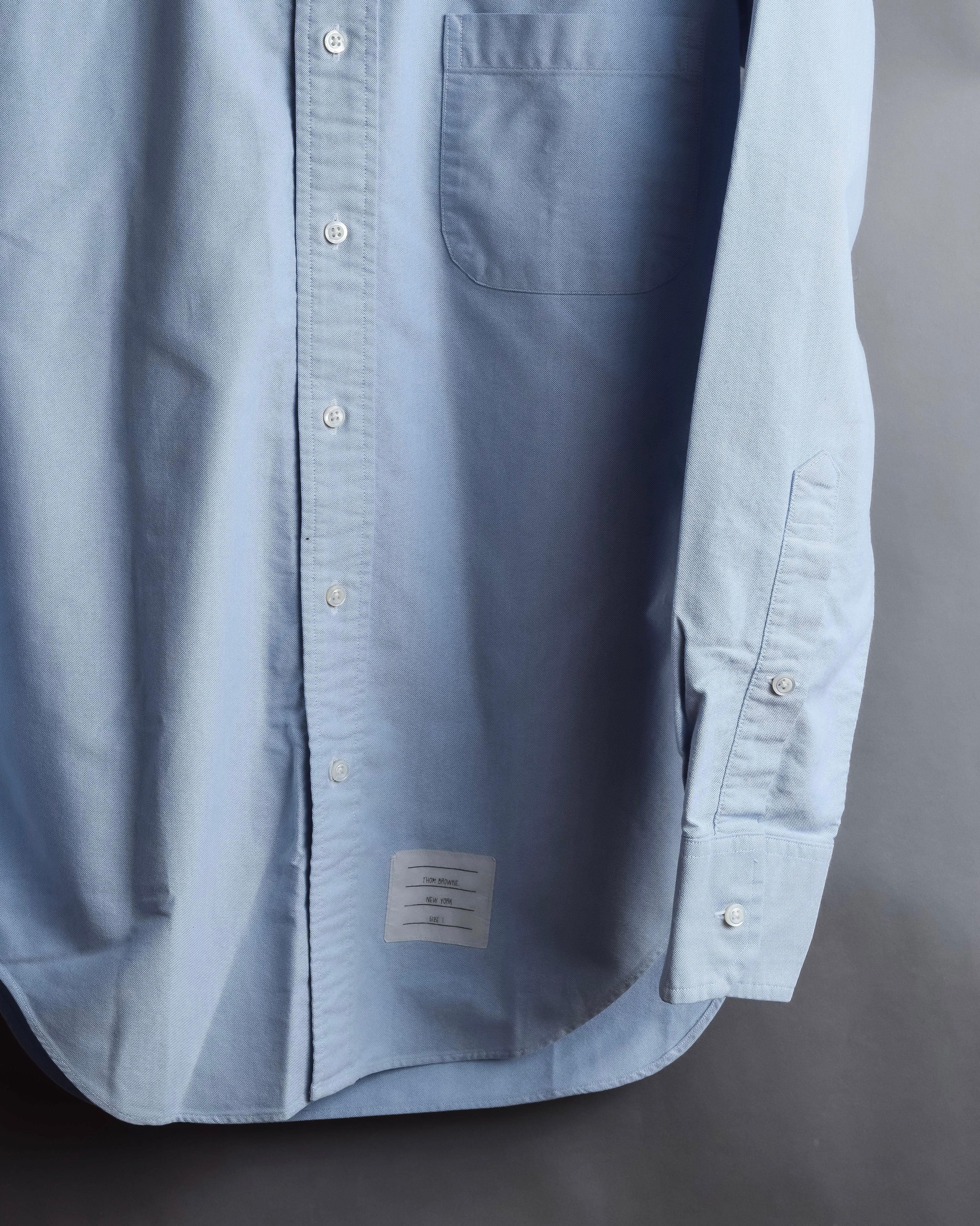 "THOM BROWNE" Hidden tricolor design cotton shirt