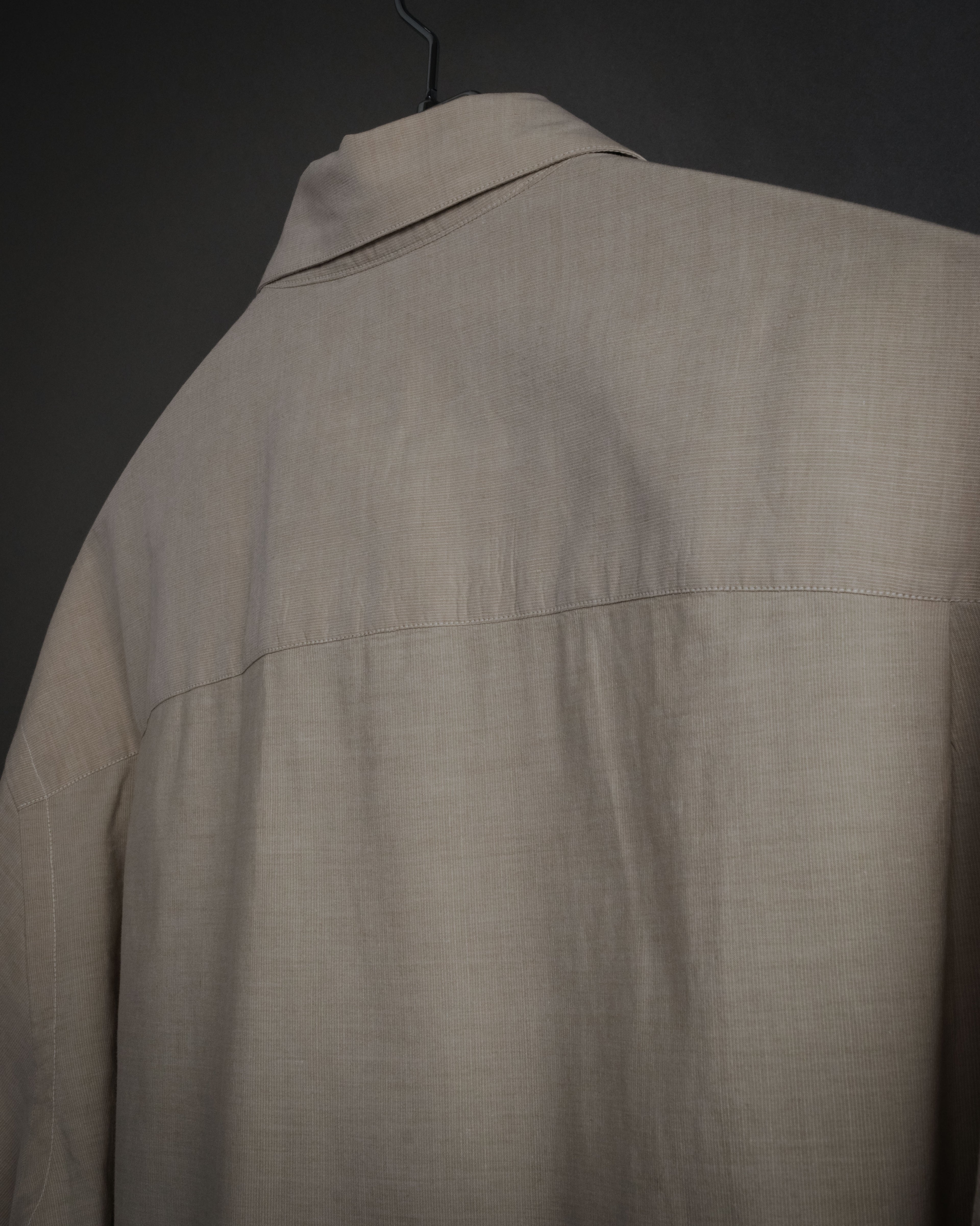 “DONNA KARAN NEW YORK” 90’s oversized cuff cotton linen shirt