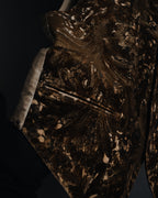 "LUNA MATTINO" 90’s Crushed velvet pointed hem vest