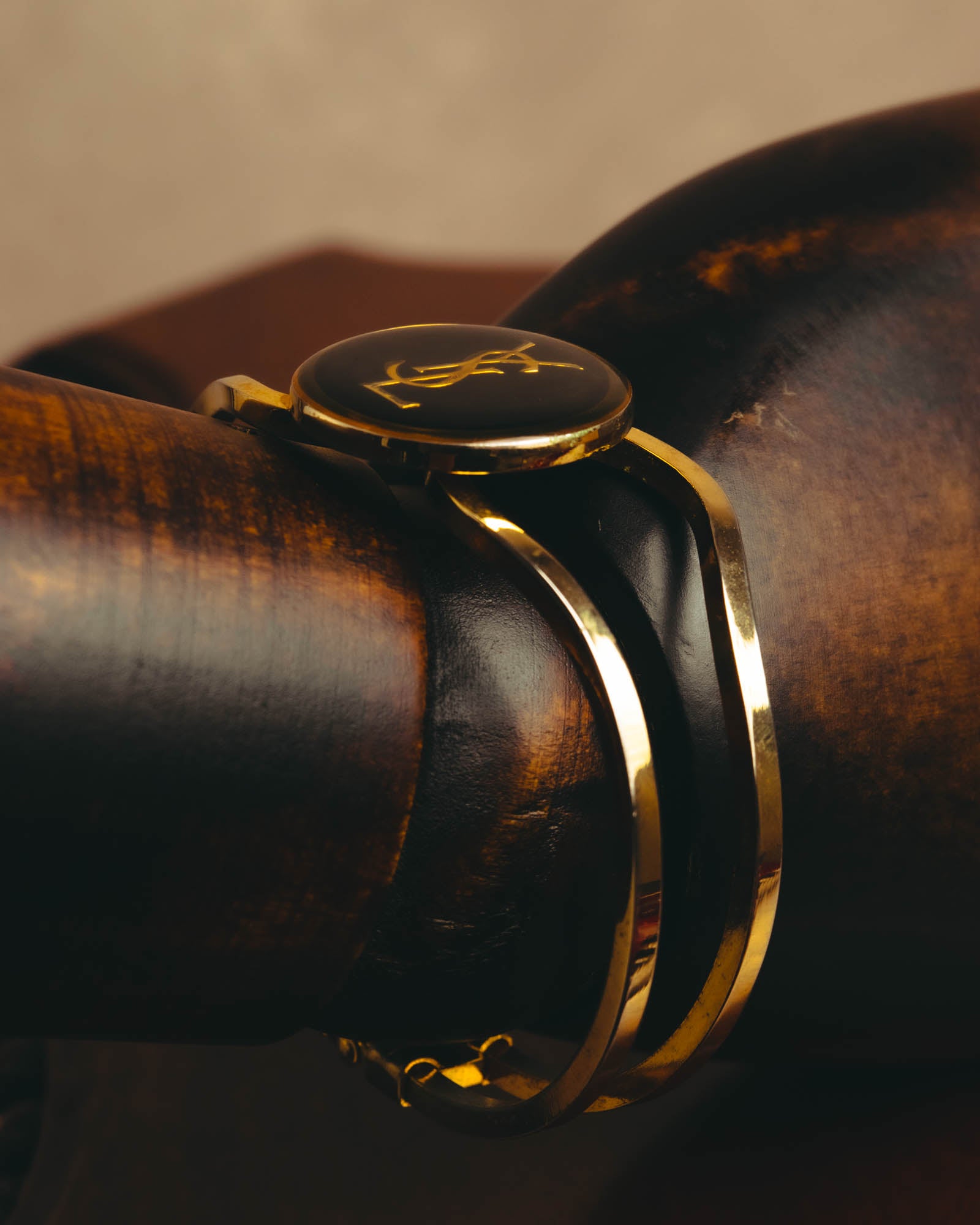 -SPECIAL- "Yves Saint Laurent" 80's-90's Iconic cassandre logo vintage bangle