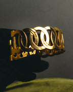 “Salvatore Ferragamo” 90’s-00’s Gancini motif gold bangle