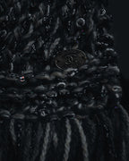 "CHANEL" 2005AW fantasy yarn embellished fringe scarf