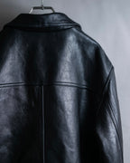 "M. JULIAN" High quality leather single riders blouson