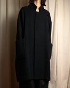 "ISSEY MIYAKE PLANTATION" Minimalist design A-line stand collar coat