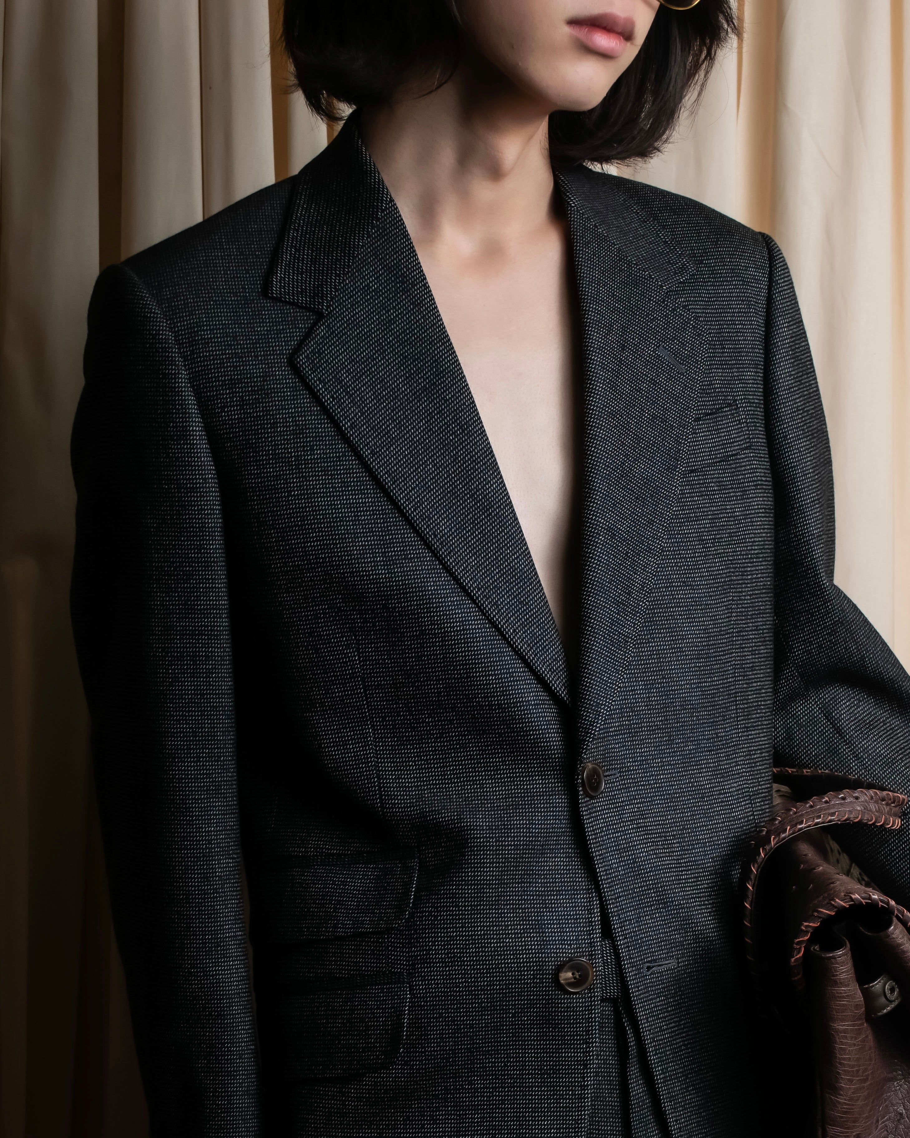 "GUCCI" 90's Tom Ford period bird eye weave set up