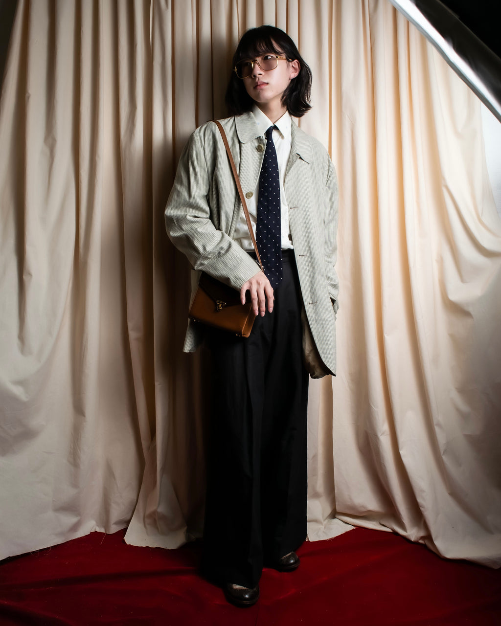 "COMME des GARCONS
 HOMME" Square diamond pattern sample necktie