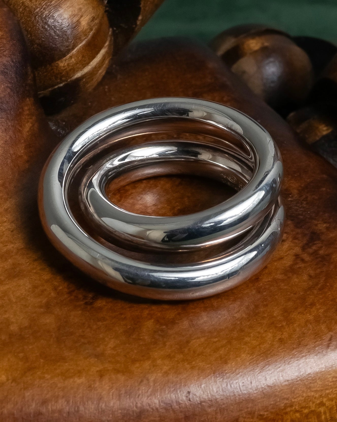 "HERMES" Vertige polished silver 925 ring