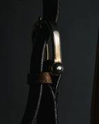 –SPECIAL– "GUCCI" 70’s pigskin horsebit piston hobo bag