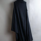 "ANN DEMEULEMEESTER" Cape draping docking design zipper sleeveless dress