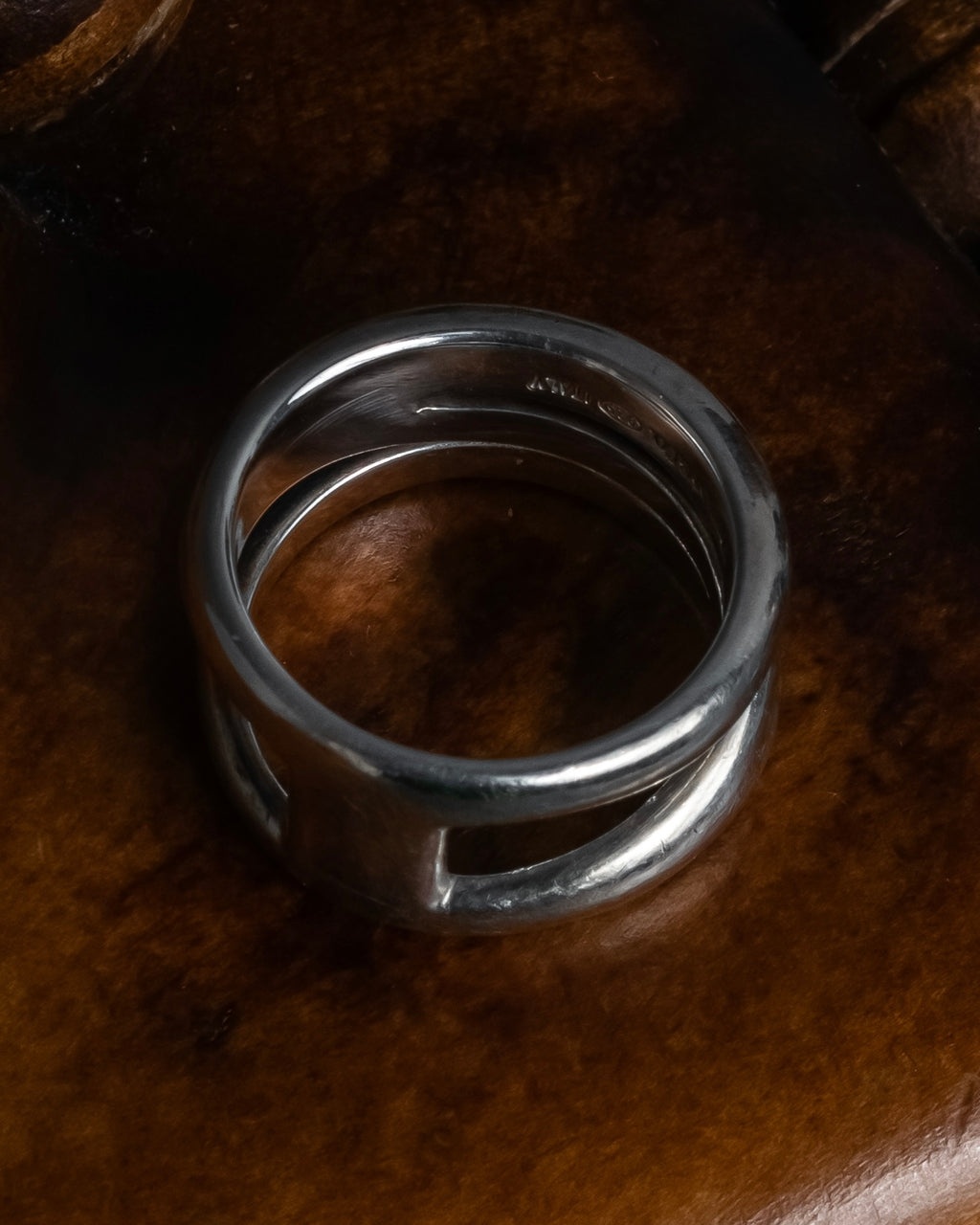 "Tiffany&Co" Open diagonal silver925 ring