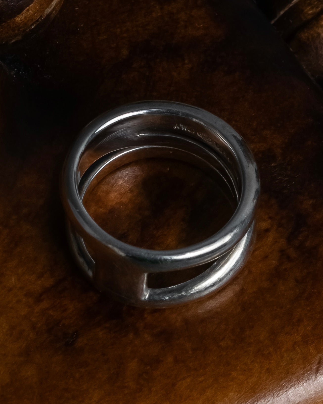 "Tiffany&Co" Open diagonal silver925 ring