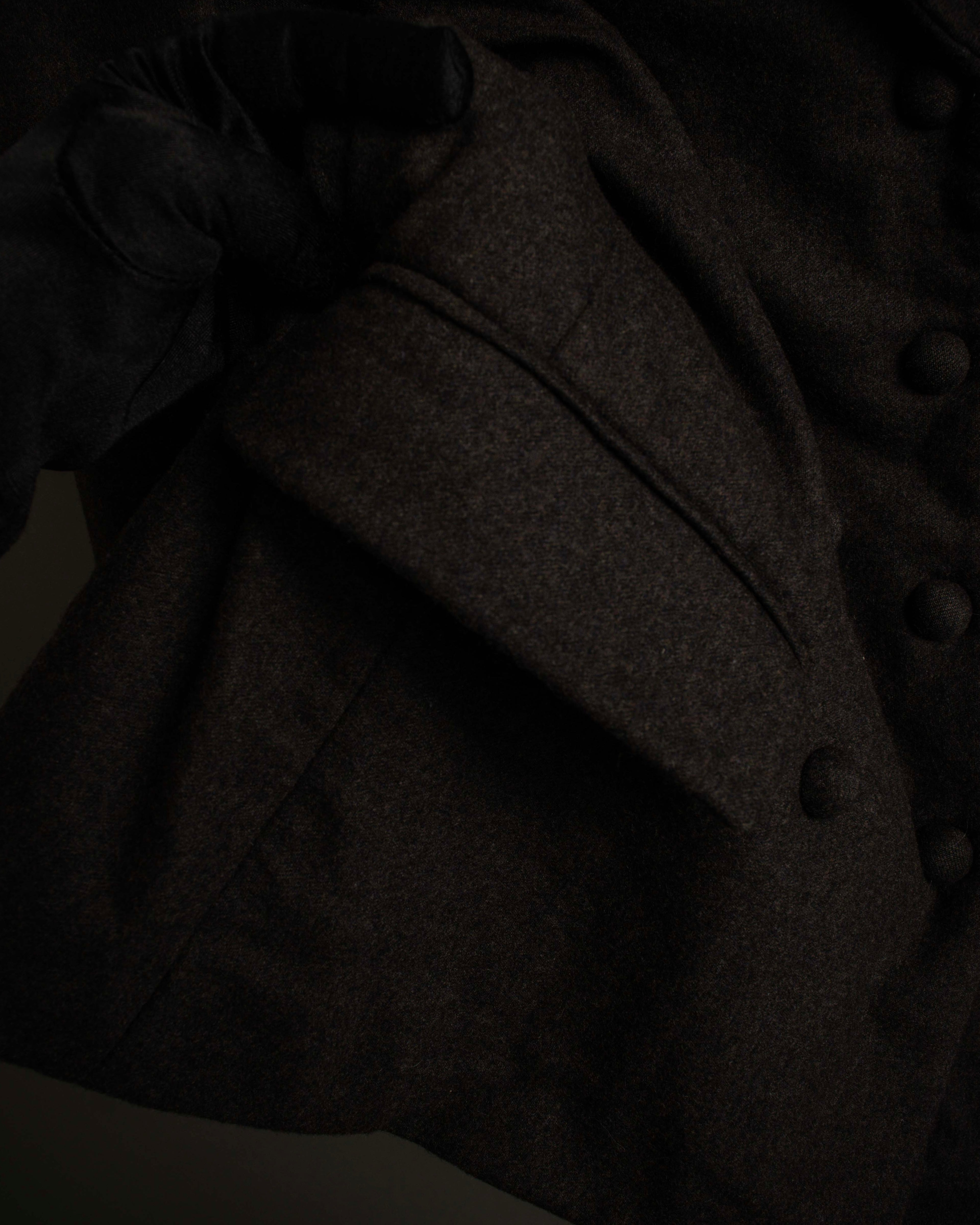 "FENDI" Double-breasted heavy duty wool flannel jacket