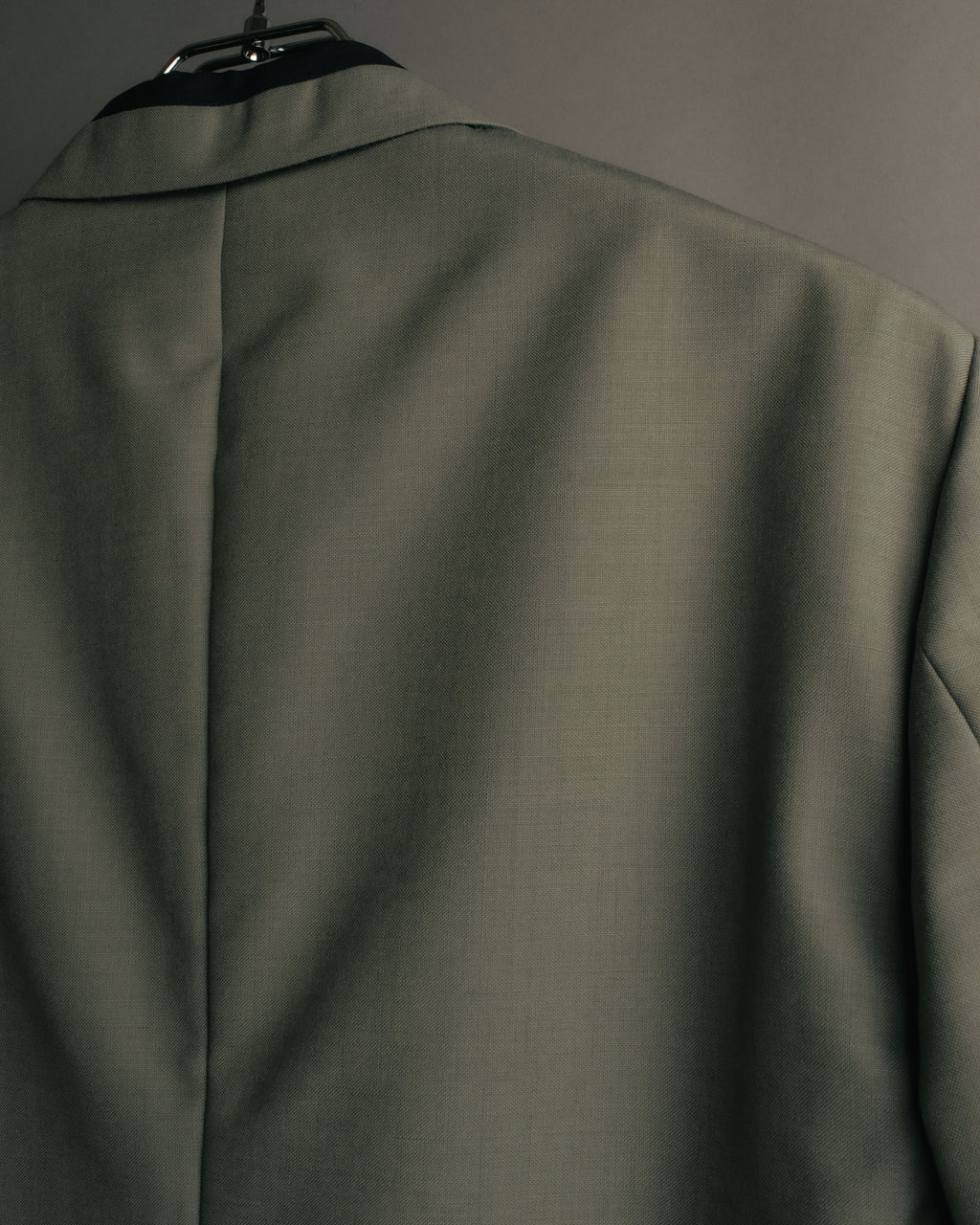 "PRADA" 2012AW Wool-mohair tailored jacket with contrast collar detail