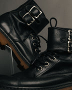 “COMME des GARÇONS HOMME”
00’s-10’s Double buckle leather combat boots