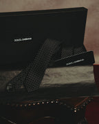 "Dolce & Gabbana" 10's-20's Slim polka dot silk necktie