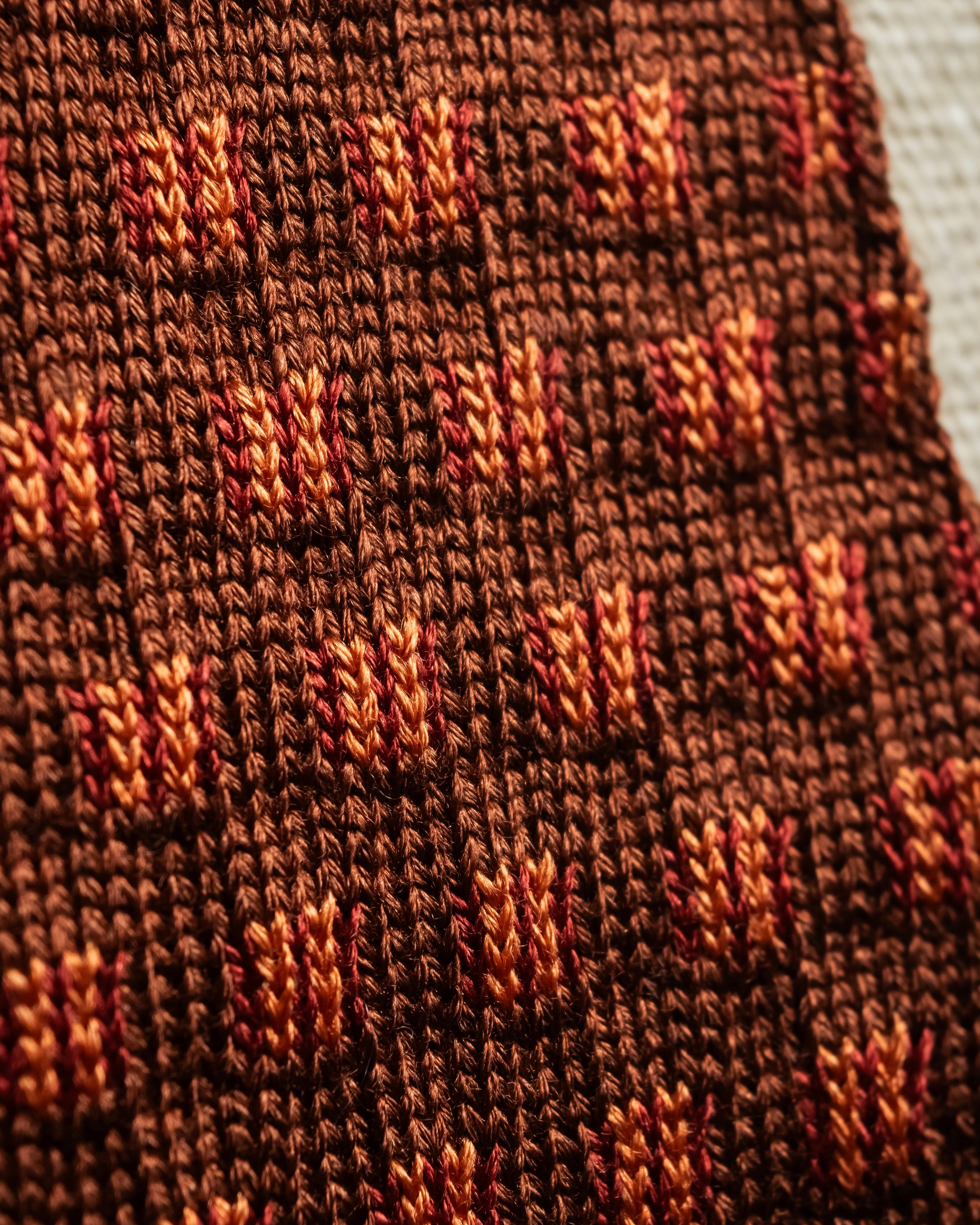 "HERMES" Mosaic dot knit silk neck tie