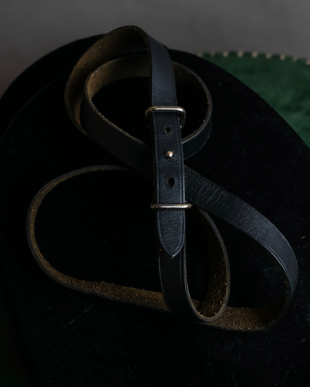 "HERMES" Layered design leather belt