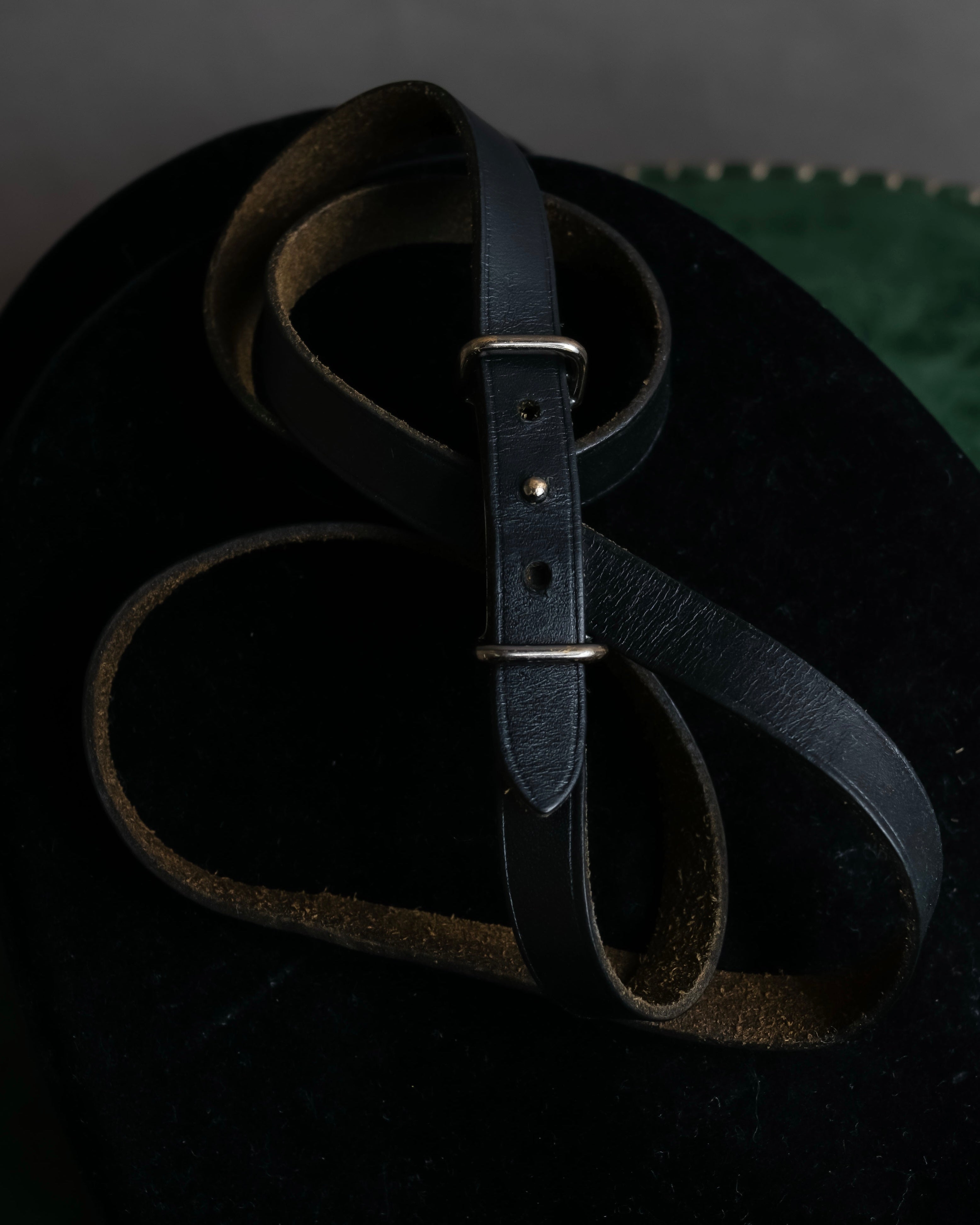 "HERMES" Layered design leather belt