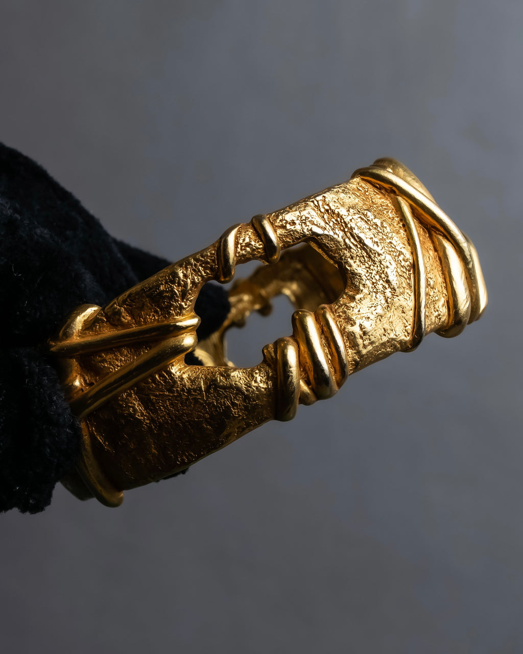 "Christian Lacroix" Sculptural detail gold bracelet