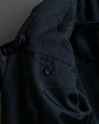 "COMME des GARCONS
HOMME" Notch lapel tailored jacket & wide tapered slacks charcoal gray set up