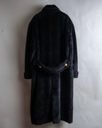 "GUCCI" 80's Gold button design brushed wool long chester coat