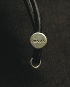 “PRADA” 90’s-00’s Nylon and leather flap messenger bag
