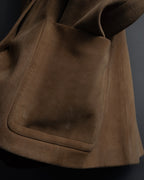 "CELINE" Relaxing design suede leather jacket