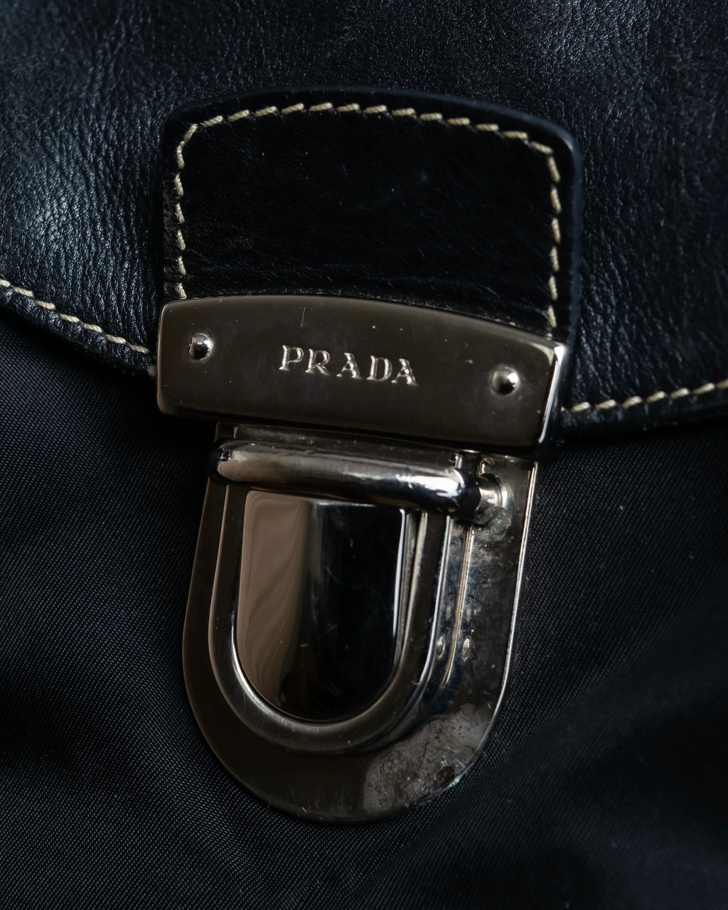 "PRADA" Nylon leather combination one shoulder bag