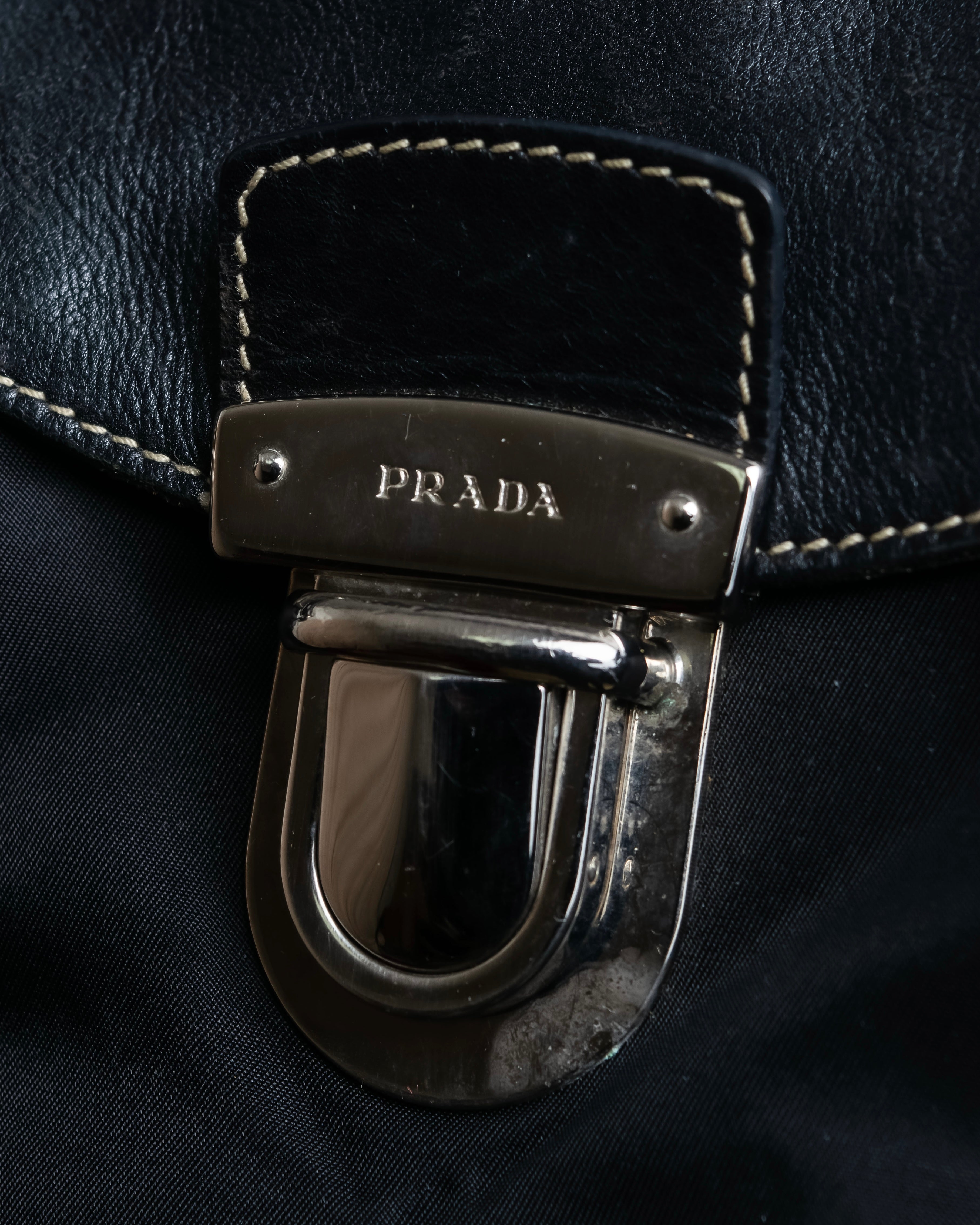 "PRADA" Nylon leather combination one shoulder bag