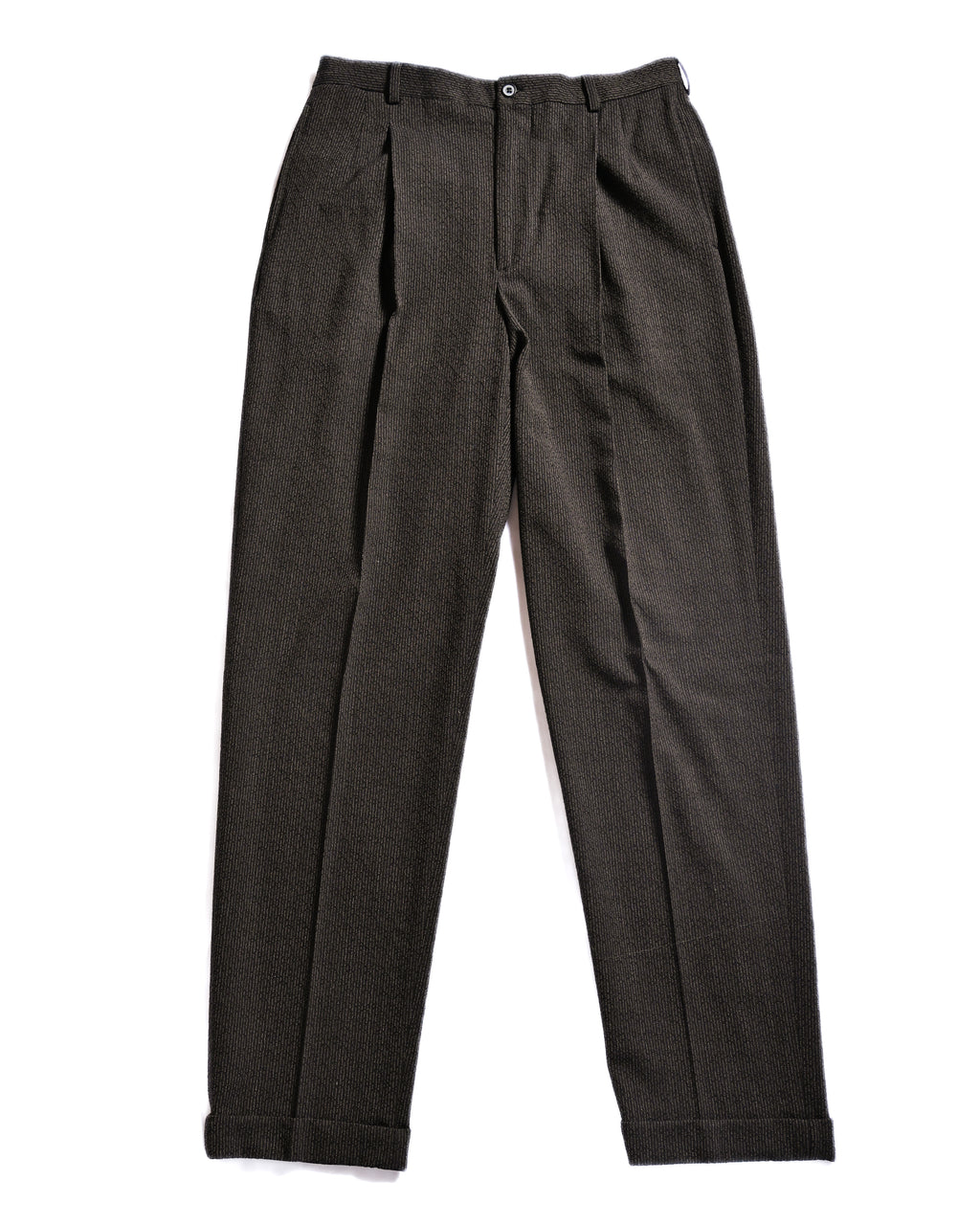 DOLCE & GABBANA/ 2015 Silver Pin Striped Single Breasted Set-up Brown
