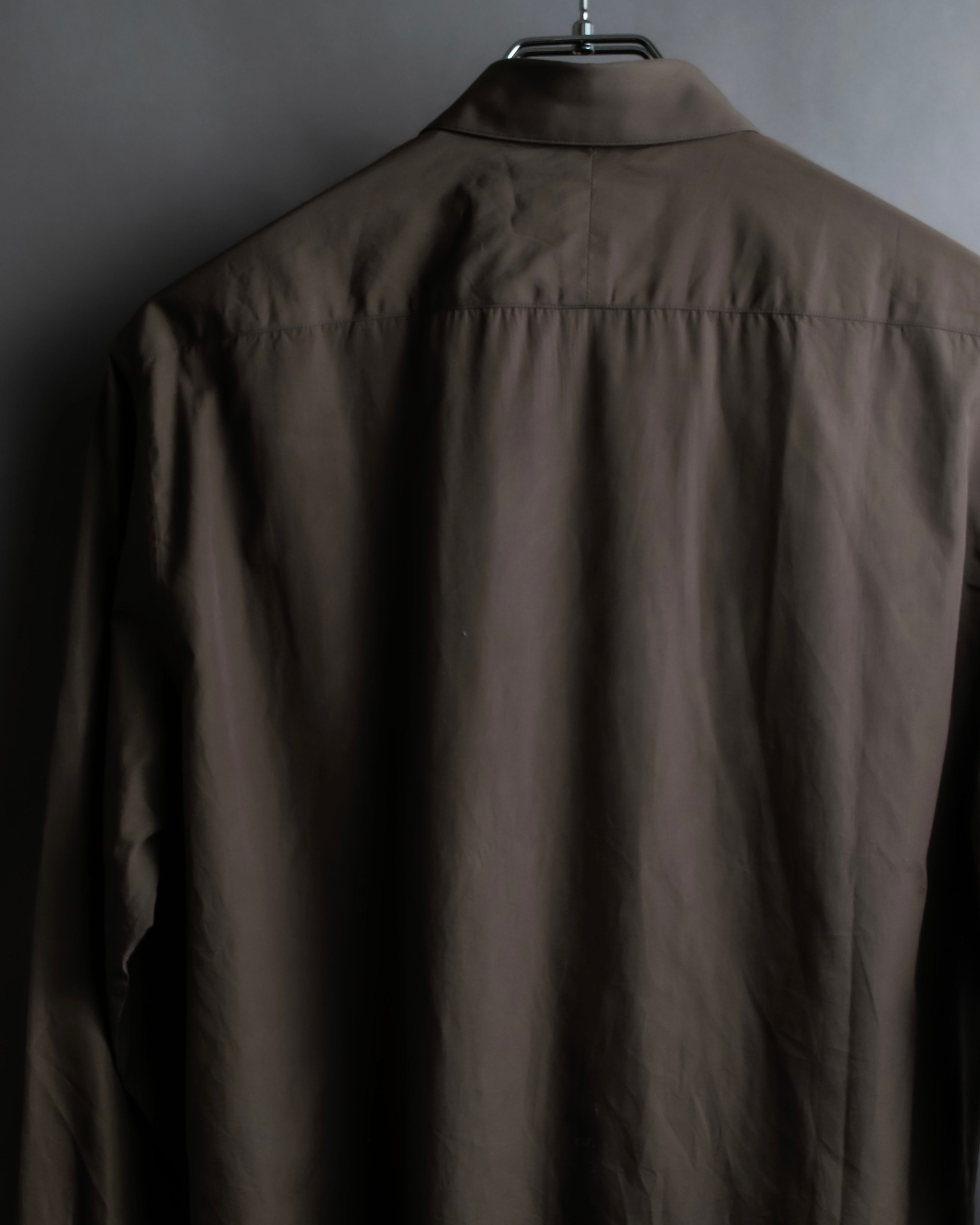 "HERMES" Mocha brown color oversized shirt