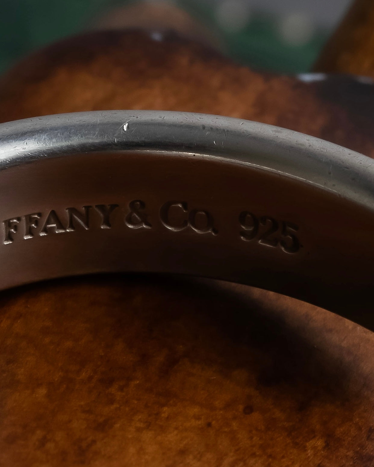 "Tiffany&Co" 1837 collection sterling silver cuff bangle