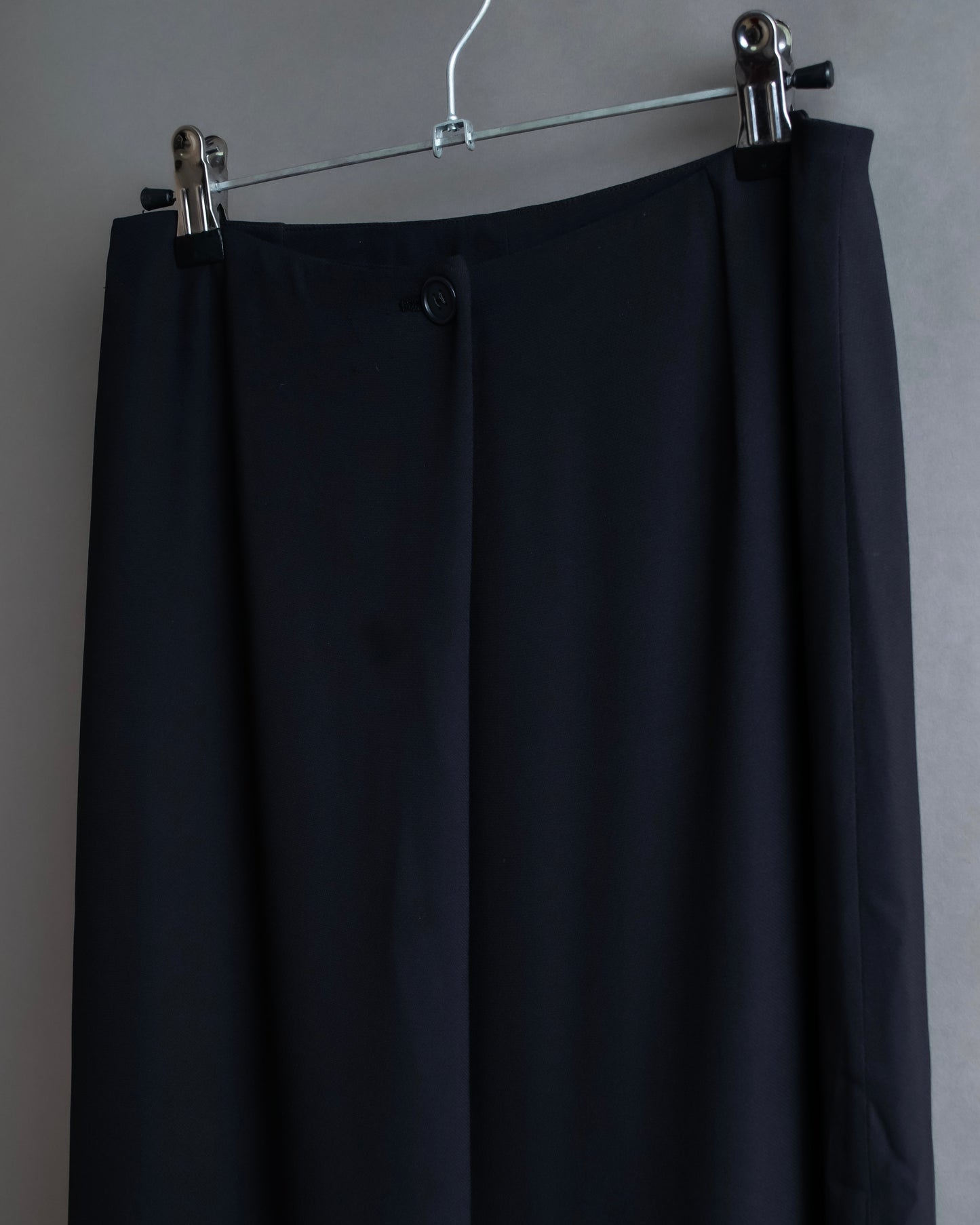 "HERMES" 100% silk straight silhouette maxi skirt