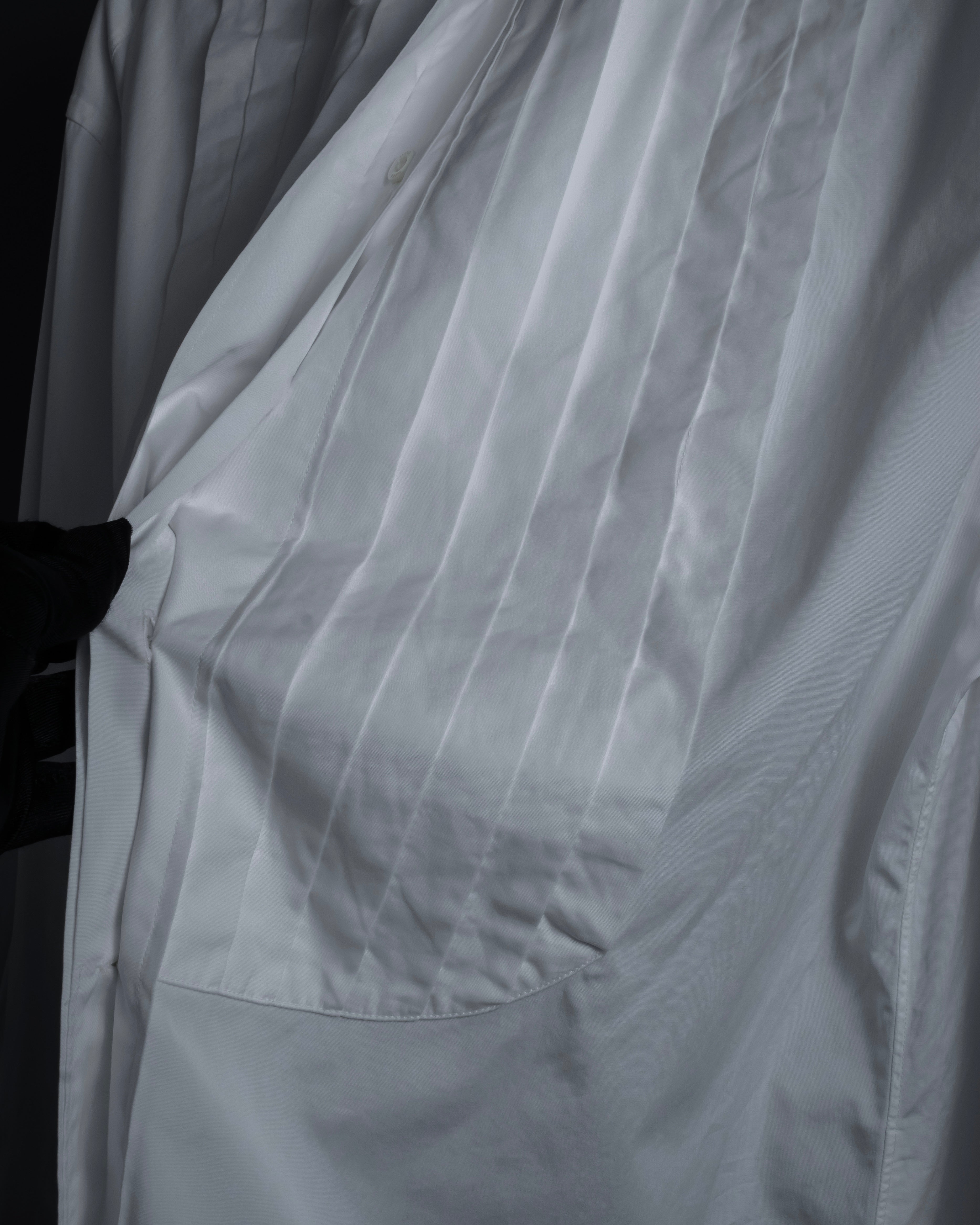 "CHANEL" 96's Spring collection tuck pleats shirt