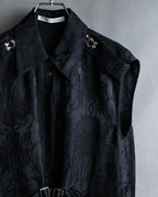 "Olivier Theyskens" Jacquard metal parts design sleeveless dress