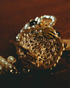 –SPECIAL– "VALENTINO" 80's-90's Ornate clip-on drop earrings