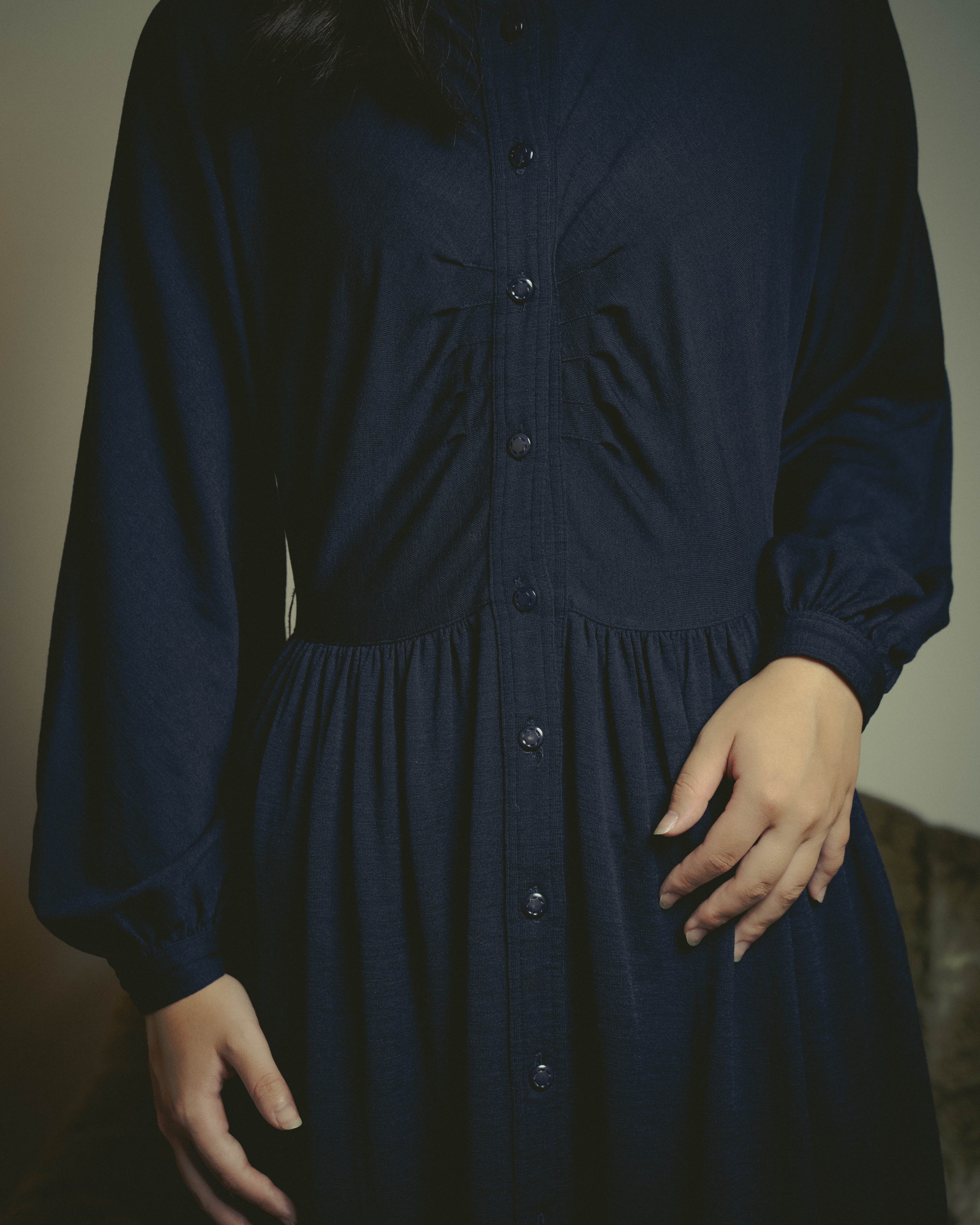 -SPECIAL- “COMME des GARÇONS” 90’s Long gathered waist button front dress